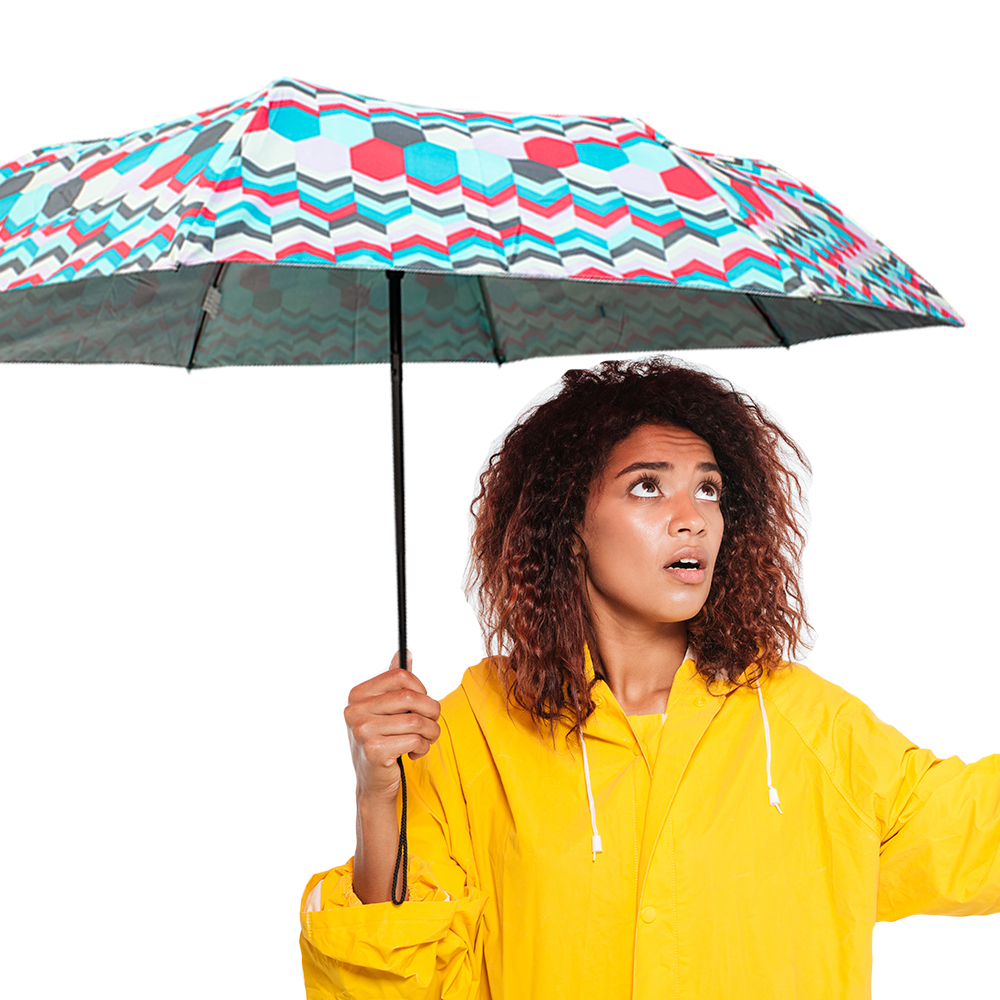 Paraguas de bolsillo Reforzado, Resistente a Vientos y Lluvias Fuertes, Unisex Fácil de Transportar y Reforzado con 8 varillas.