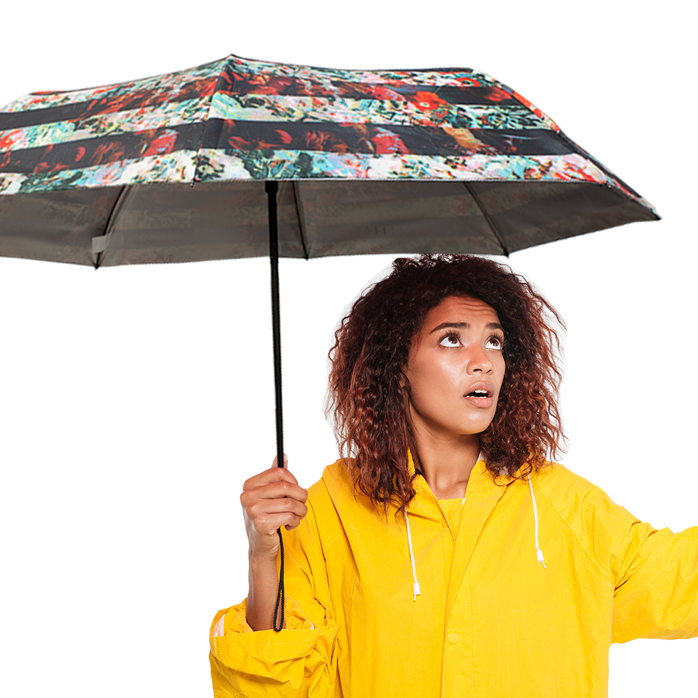 Paraguas de bolsillo Reforzado, Resistente a Vientos y Lluvias Fuertes, Unisex Fácil de Transportar y Reforzado con 8 varillas.