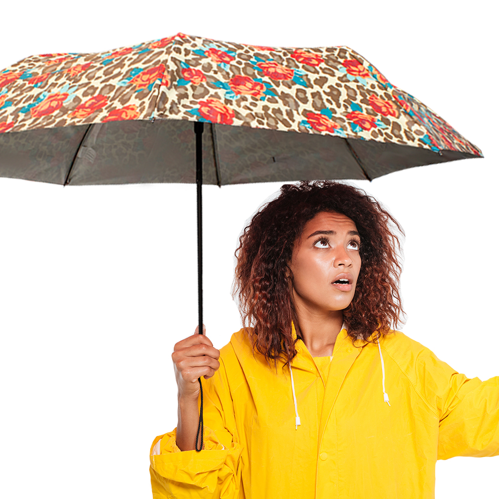 Paraguas de bolsillo Reforzado, Resistente a Vientos y Lluvias Fuertes, Unisex Fácil de Transportar y Reforzado con 8 varillas.