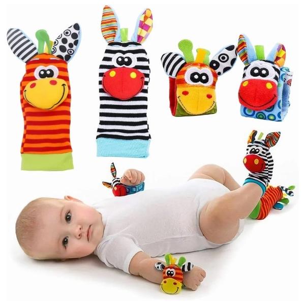 Juguetes 6 Piezas Set Calcetines Sonajero Bebés Peluches 