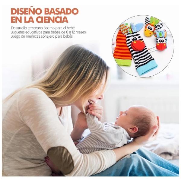 Juguetes 6 Piezas Set Calcetines Sonajero Bebés Peluches 
