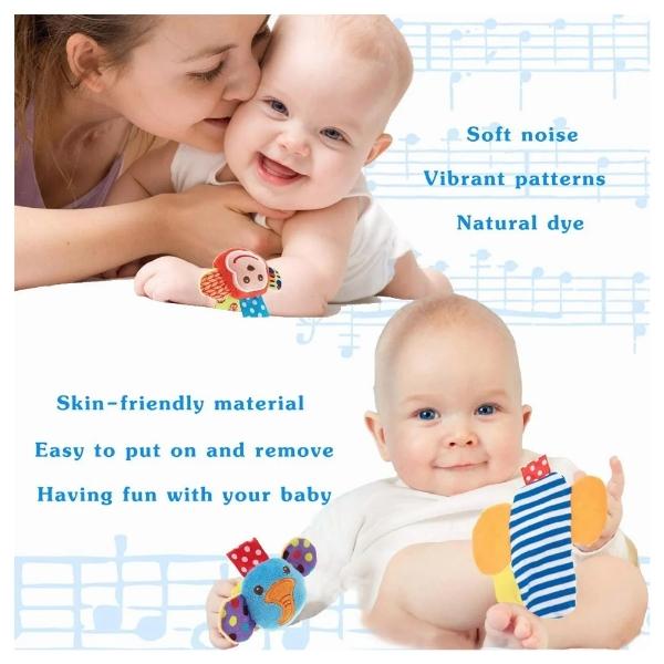 Juguetes 6 Piezas Set Calcetines Sonajero Bebés Peluches 