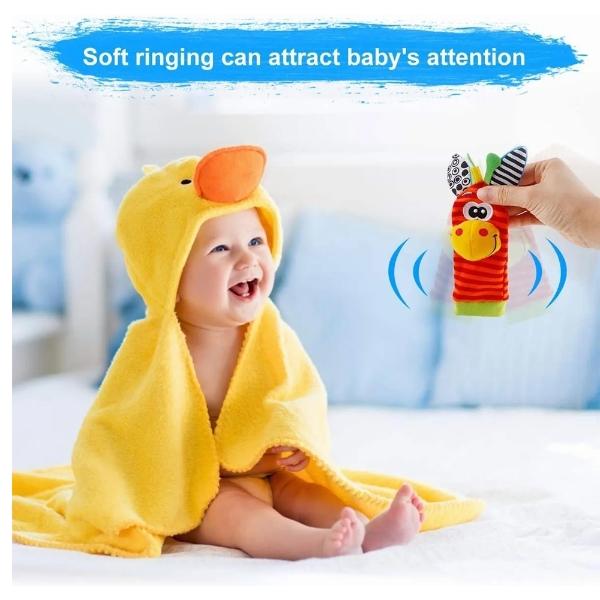 Juguetes 6 Piezas Set Calcetines Sonajero Bebés Peluches 