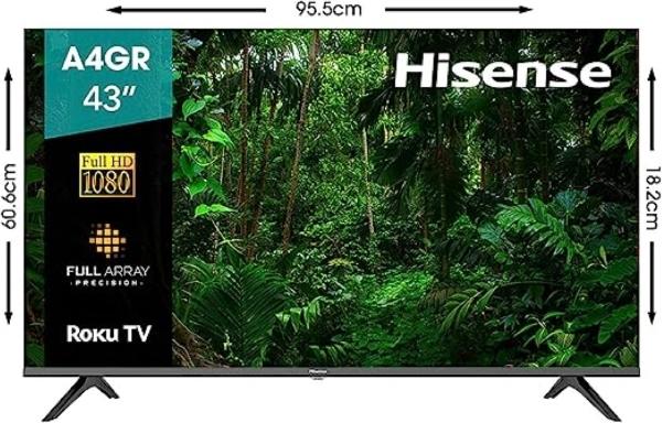 Pantalla Hisense 43" LED FHD SMART Roku TV A4GR, 43A4GR