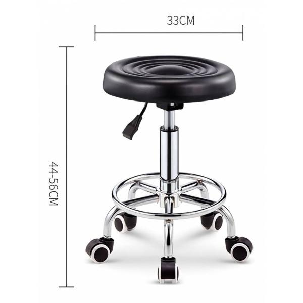 Taburete Giratorio Ajustable Con Ruedas Silla De Bar Redonda