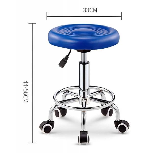 Taburete Giratorio Ajustable Con Ruedas Silla De Bar Redonda