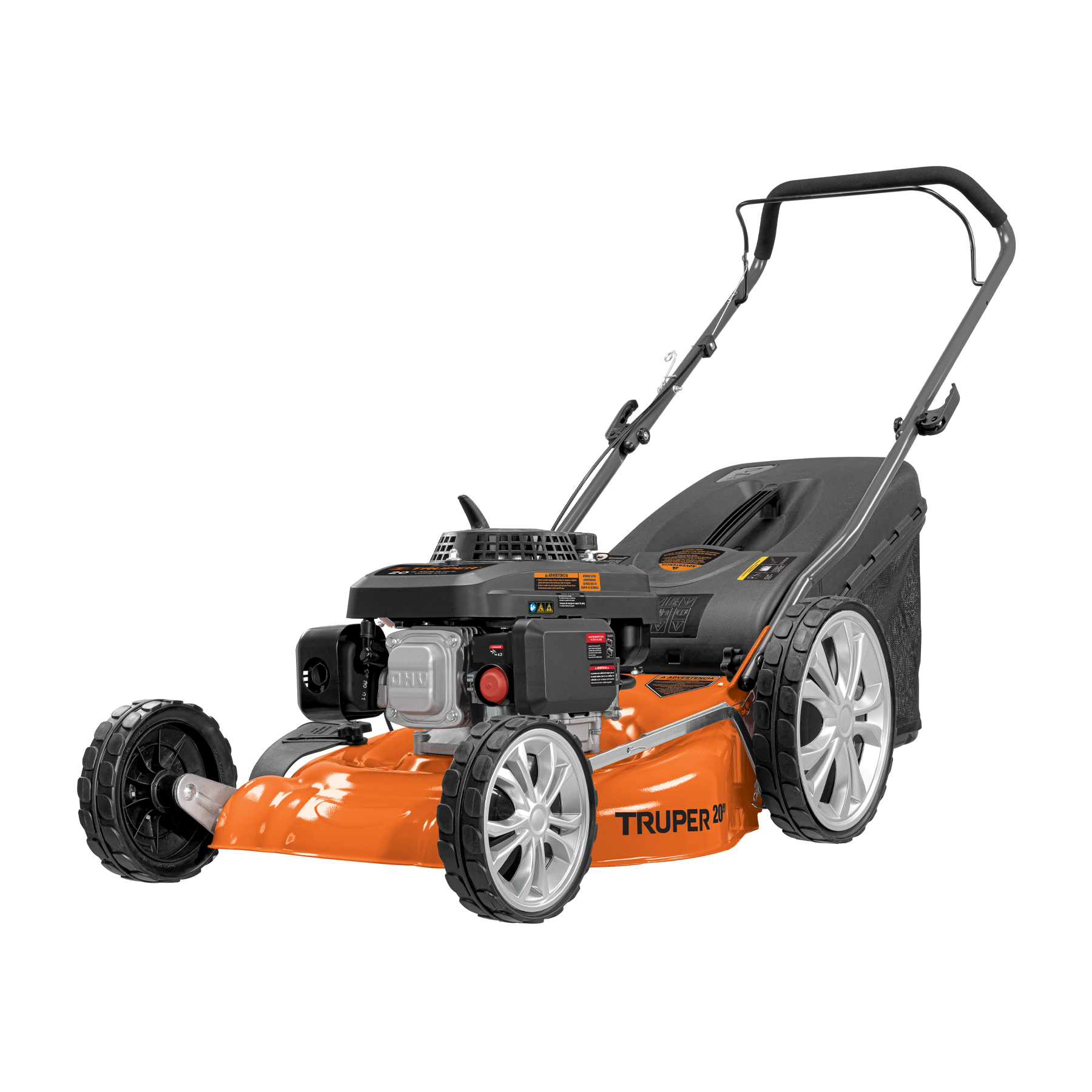 Podadora Truper con motor a gasolina de 5 HP 20 pul de corte P520 naranja