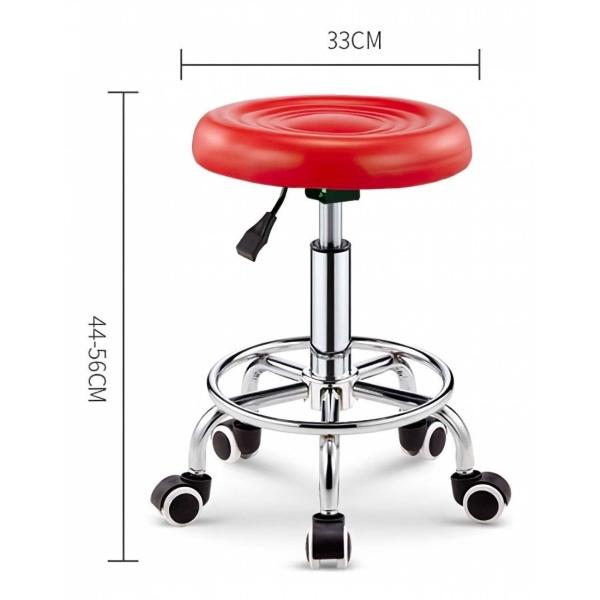 Taburete Giratorio Ajustable Con Ruedas Silla De Bar Redonda