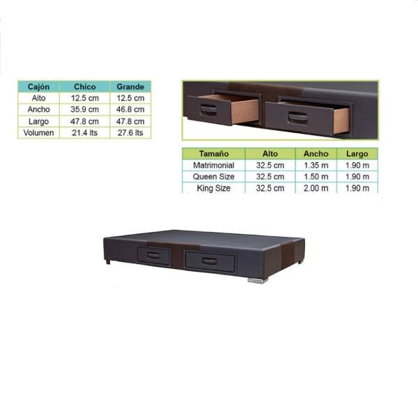 Base de Cama con cajones 