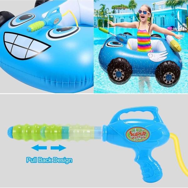 Inflable de Piscina para Niños Juguete de Alberca,Lanzador Agua  - Azul