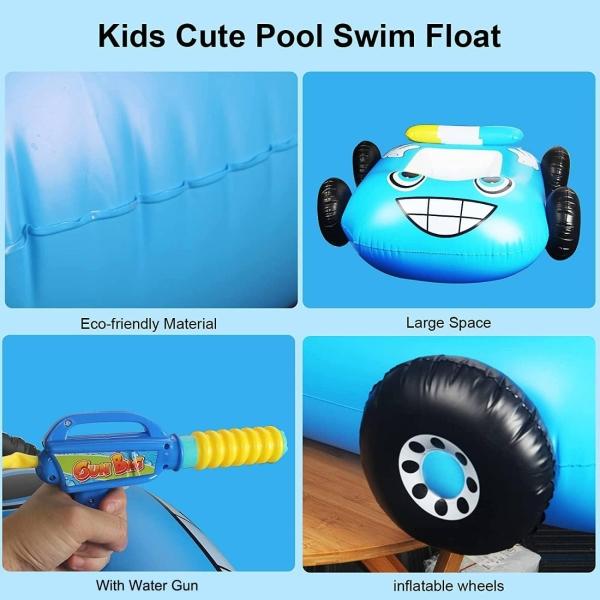 Inflable de Piscina para Niños Juguete de Alberca,Lanzador Agua  - Azul