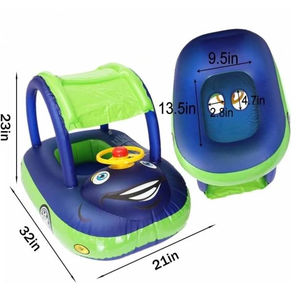 Inflable de Piscina para Niños Juguete de Alberca Flotador Vocho  - Azul
