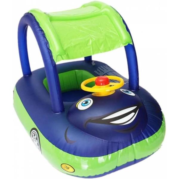 Inflable de Piscina para Niños Juguete de Alberca Flotador Vocho  - Azul