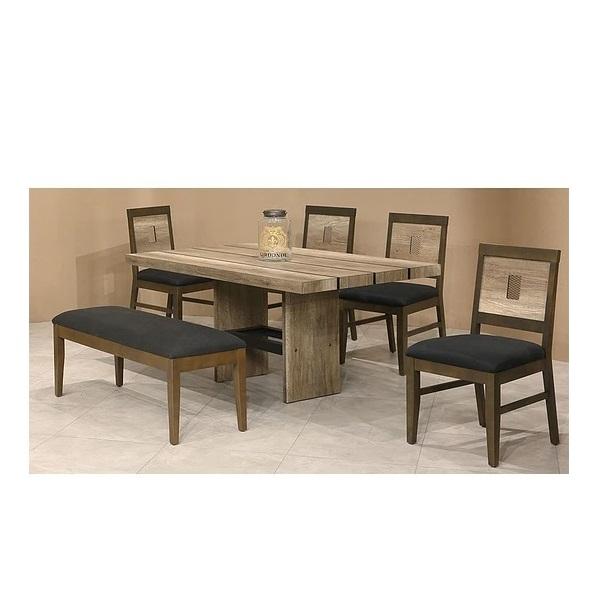 Comedor Matti con 4 sillas y banca 