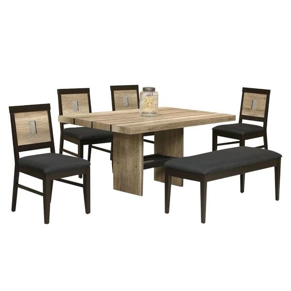 Comedor Matti con 4 sillas y banca 