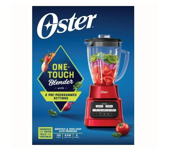 Licuadora Oster Tecnología reversible 2 programas automáticos 3 velocidades más pulso.