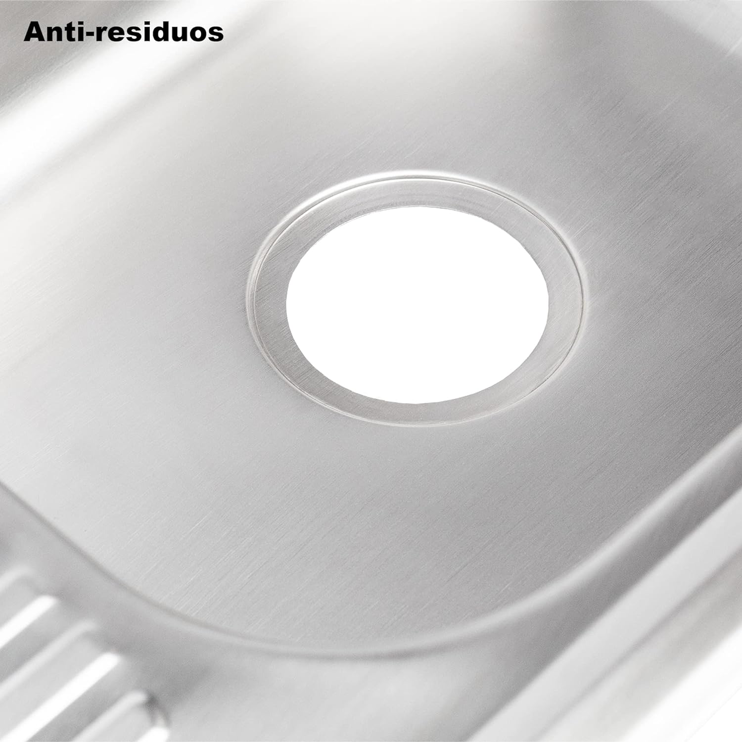 Tarja Sencilla con Escurridero Izquierdo para Empotrar (80 cm x 50 cm con 15.25 cm de Profundidad) Incluye Kit completo de Instalación