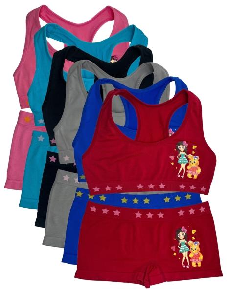 Coordinado Niña, Paquete 6 Sets De Diferentes Colores