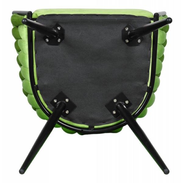 Set 4 Sillas Comedor Tejidas Terciopelo Modernas Elegantes Verde