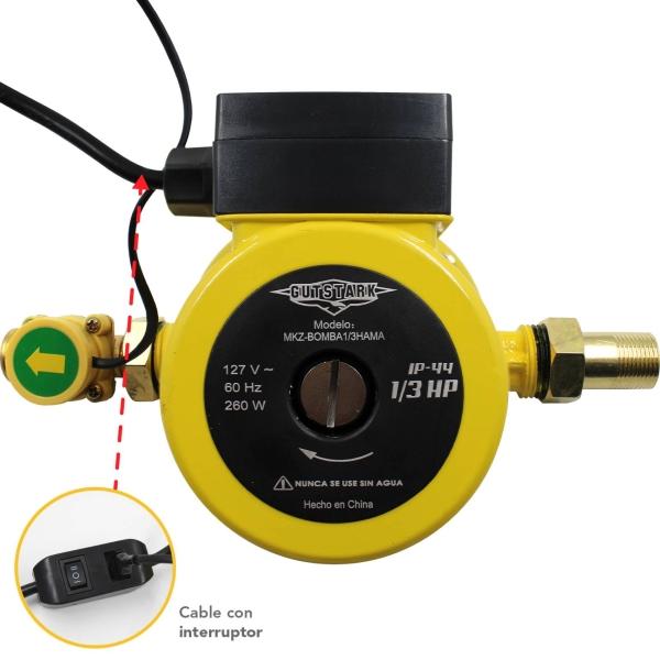 Bomba Presurizadora de Agua 2 Servicios 1/3 Hp 120 w Automatica 60 L/min  Gutstark.