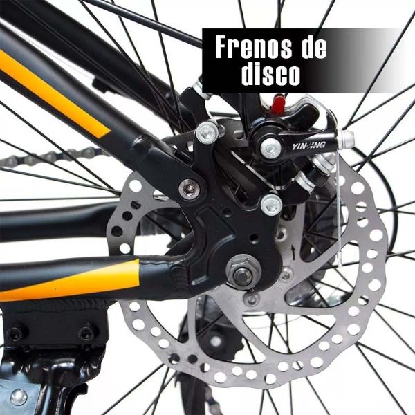Bicicleta Aluminio R29 Montaña 21 Velocidades Naranja Shimano Amortiguador Profesional.