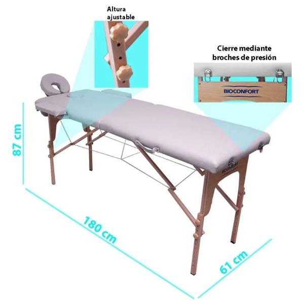 Cama De Masaje Camilla Plegable 150 kg Reclinable Fisioterapia Faciales Spa Beige Nanofort