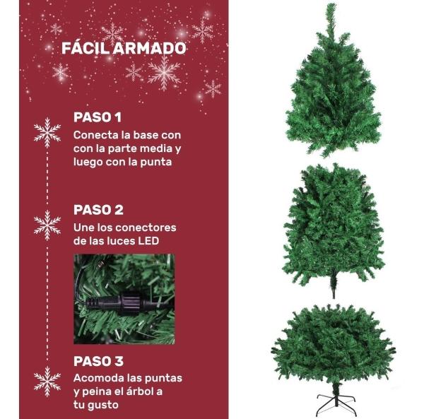  Arbol Navidad Artificial Balsam Grande 1.90m Pino Verde Naviplastic.