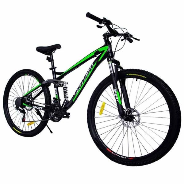 Bicicleta Aluminio R29 Montaña 21 Velocidades Verde Shimano Amortiguador Profesional