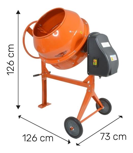 Revolvedora De Concreto Electrica 1 Hp 1/2 Saco 160 L