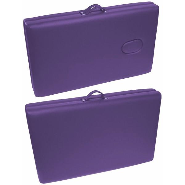 Cama De Masaje Plegable Camilla Spa Fisioterapia  Ajustable 110 kg Base Aacero Morada Nanofort