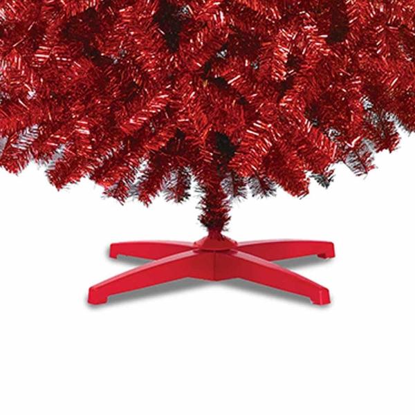 Arbol De Navidad Monarca De Lujo Rojo Metalico 220cm Naviplastic