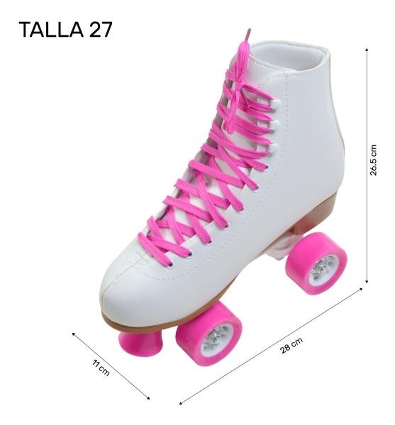 Patines 4 Ruedas Chicago Blancos Unisex Quads Profesionales