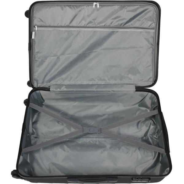 Set 3 Maletas de Viaje Rigidas 8 Ruedas Dobles Plata 20" 24"  28"