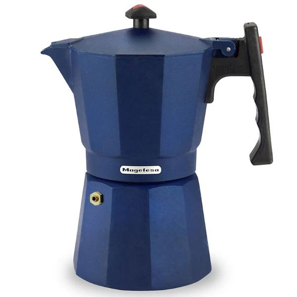 Cafetera Italiana 6 Tazas Magefesa Color Azul