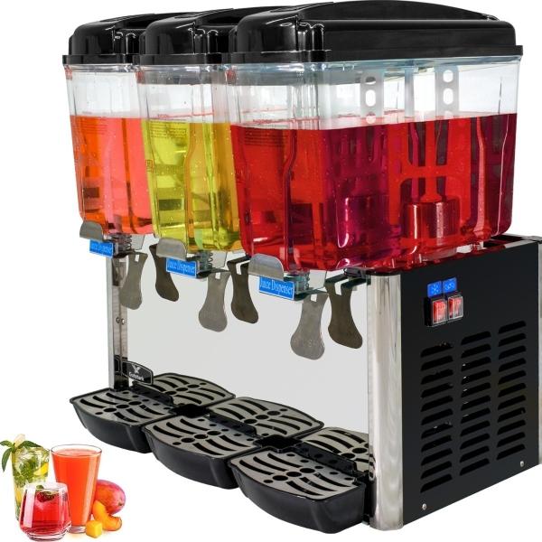 Dispensador Aguas Frescas Jugos 18 L Enfriador 3 Tanques