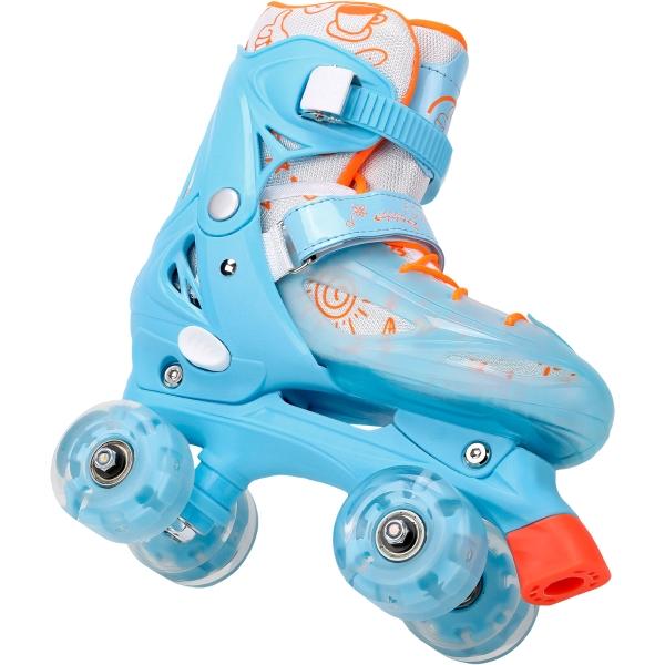 Patines De 4 Ruedas Ajustable Niño Niña Rueda Led 18-24 Cm