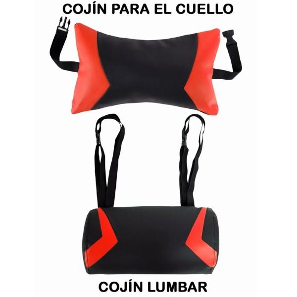 Silla Gamer Ergonomica Reclinable Gaming  Premium Videojuegos Rojo