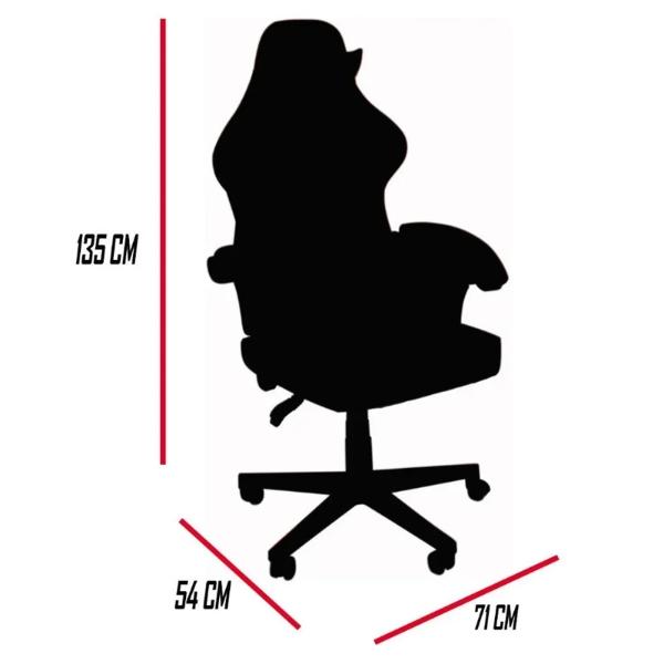 Silla Gamer Ergonomica Reclinable Gaming  Premium Videojuegos Rojo