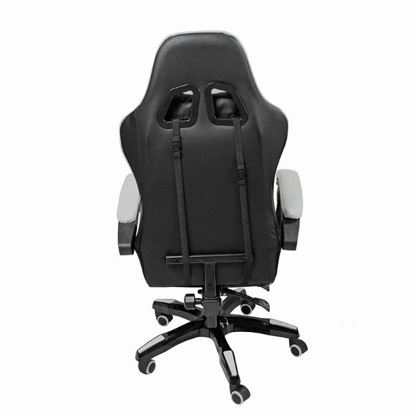 Silla Gamer Gaming Consola Pc Ergonomica Reclinable Ajustable Blanco Audiotek