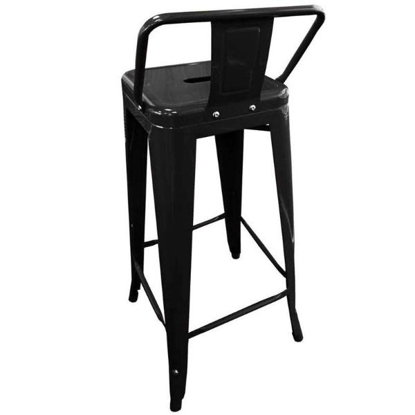 Banco Tolix Alto Kit 2 Sillas Altas Metal Industrial Bar Plata