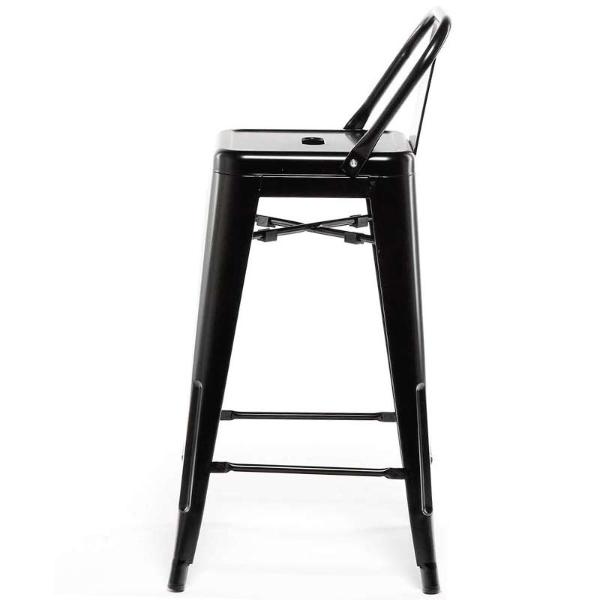 Banco Tolix Alto Kit 2 Sillas Altas Metal Industrial Bar Plata