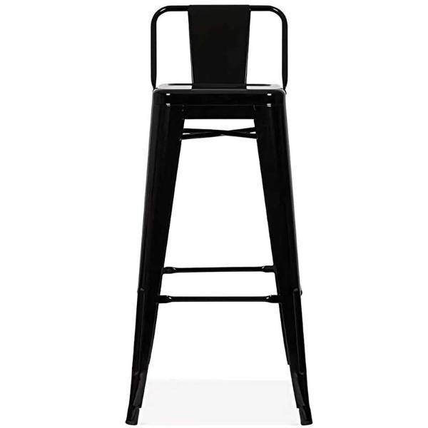 Banco Tolix Alto Kit 2 Sillas Altas Metal Industrial Bar Plata