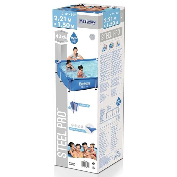 Alberca Estructural Rectangular Bestway 2.21 x 1.50 m Azul