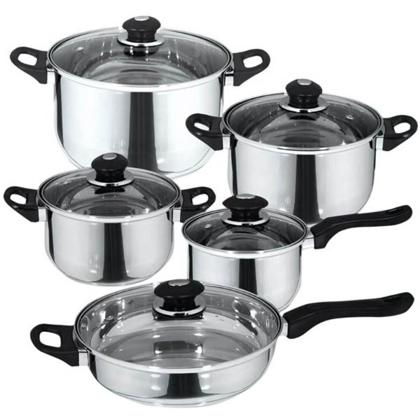 Bateria Cocina Family Acero Inoxidable 10 Piezas Magefesa.