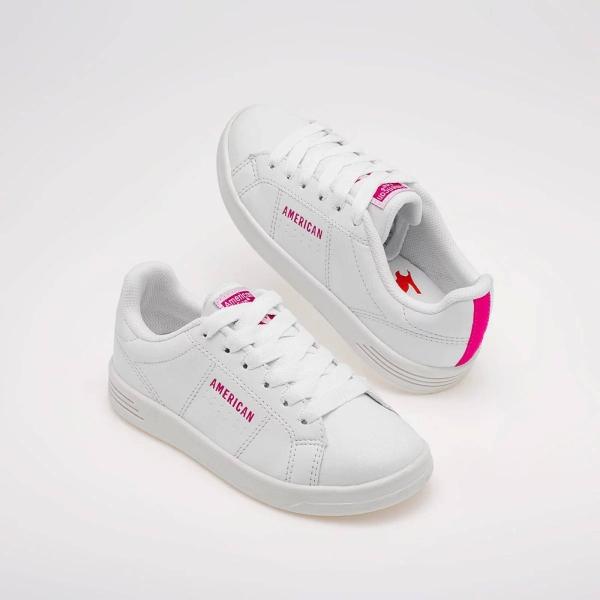 TENIS ESCOLAR  de American fire Para Mujer Blanco 7085 T7