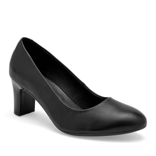 ZAPATILLA CERRADA TACON CUADRADO Para Mujer Flexi 124401, Color Negro -1 V7