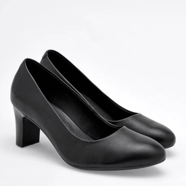 ZAPATILLA CERRADA TACON CUADRADO Para Mujer Flexi 124401, Color Negro -1 V7