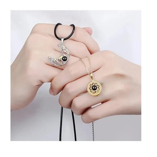 Collar Parejas Corazón Magnético, Regalos Para Novio Novia