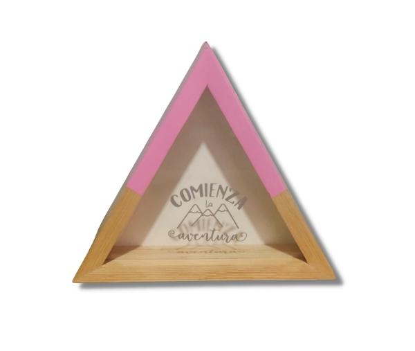 Alcancía de Madera Triangular