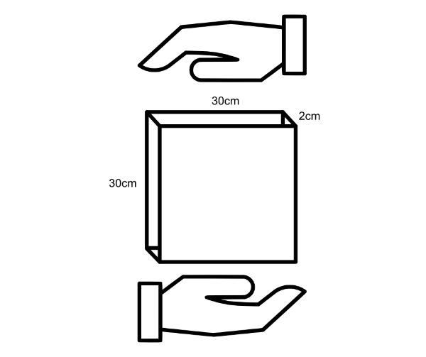 Reloj Decorativo Cuadrado-Negro